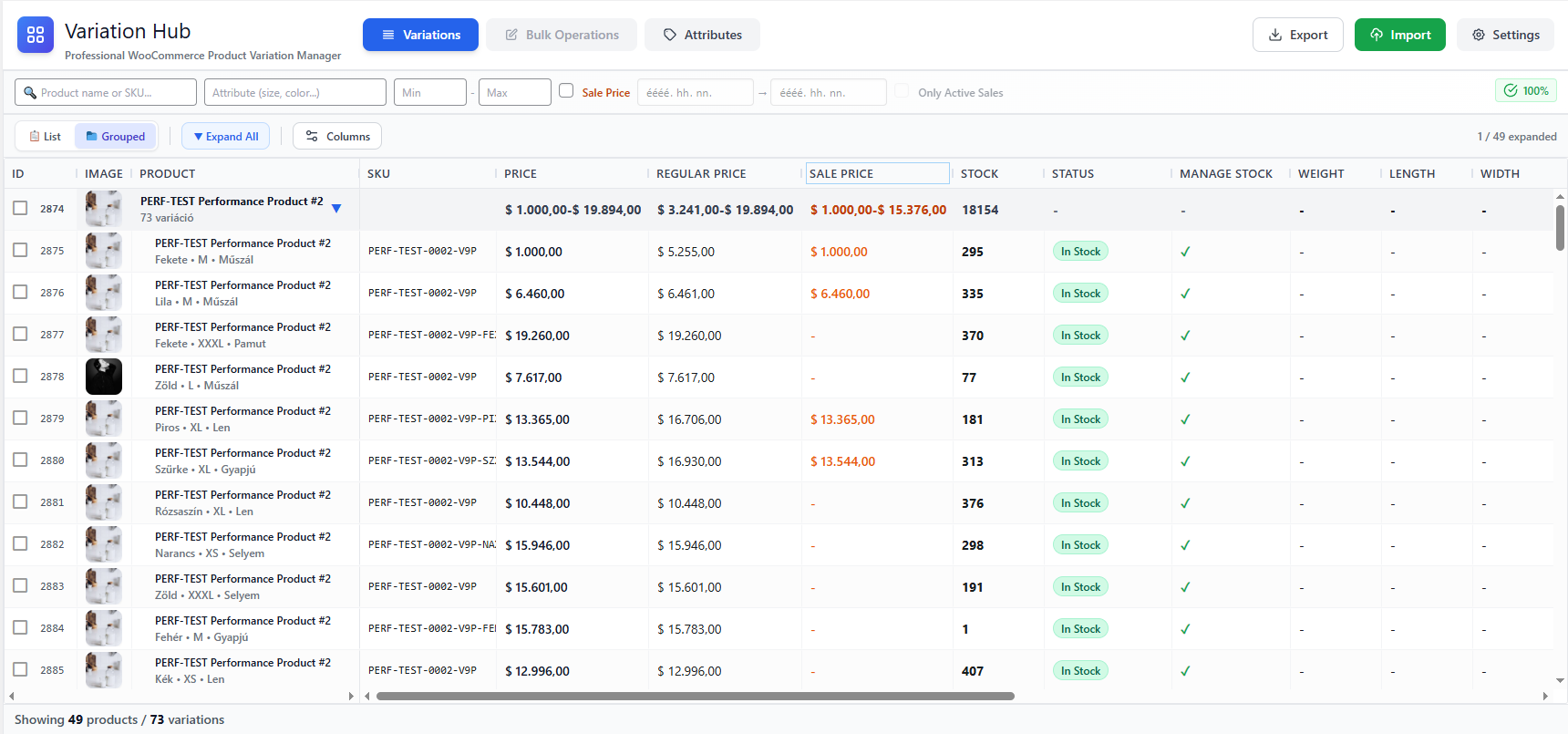 Variation Hub Screenshot